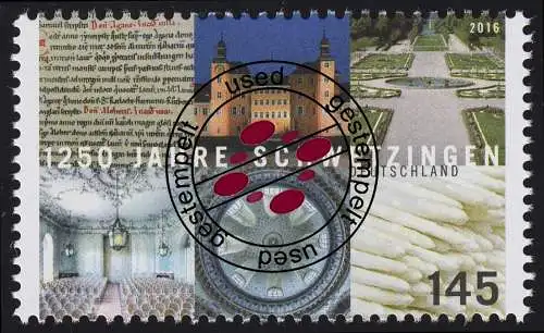 3204 Stadt Schwetzingen, nassklebend, O