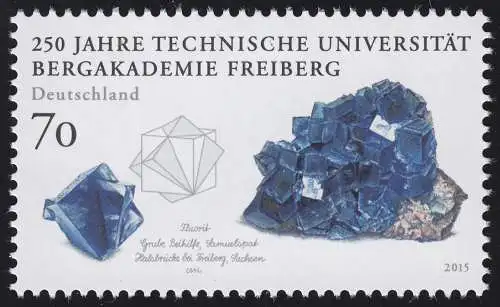 3194 Université de Bergakademie de Freiberg 70 cents, autocollant, **