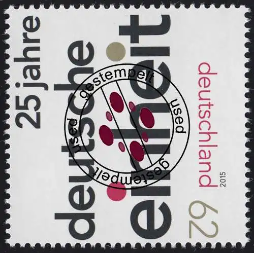 3182 Deutsche Einheit: 25 Jahre Wiedervereinigung, gestempelt O