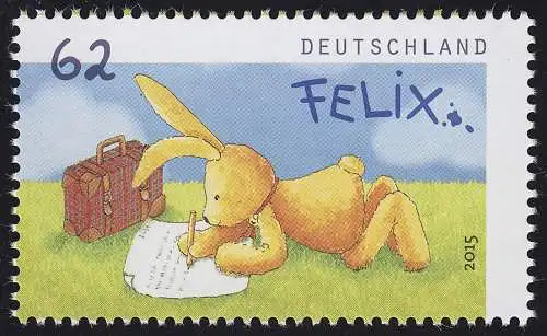 3141 Felix der Hase - Post von Felix 62 Cent nassklebend, postfrisch **