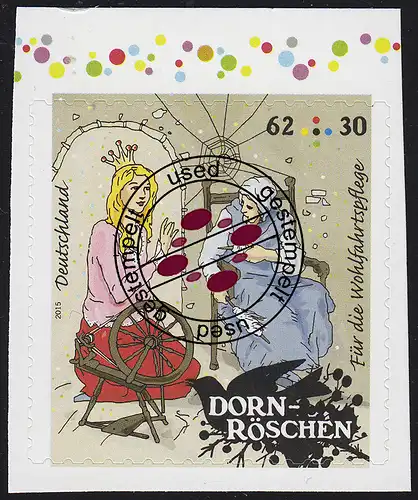 3136 Wofa Grimms Märchen - Dornröschen 62 Cent, selbstklebend aus MH 98, O