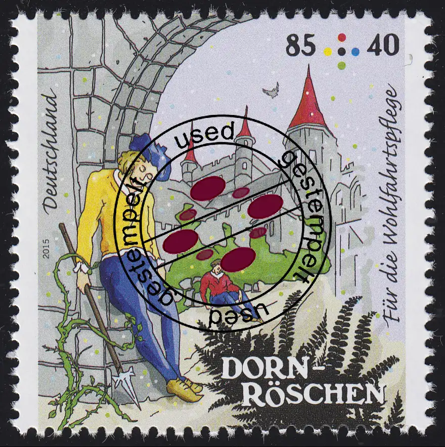 3133 Wofa Grimms Märchen - Dornröschen 85 Cent, gestempelt O