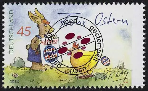 3063 Cartoon Gaymann - Frohe Ostern 45 Cent, gestempelt O