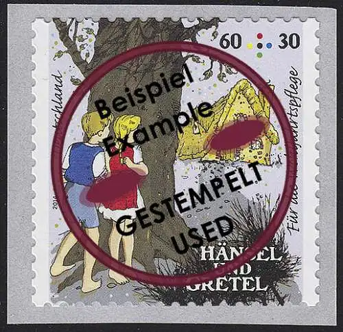 3061 Fêtes de Grimm: Hansel et Gretel 60 cents, autocollants du rouleau O