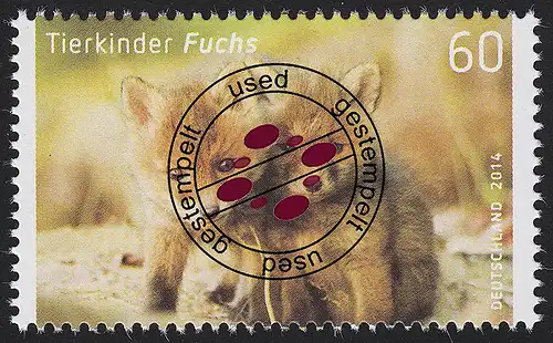 3047 Enfants d'animaux: renard, autocollant, O