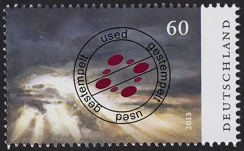 3044 Trauermarke 2013: Wolkenhimmel O