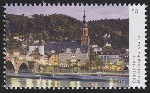 3029 Panorama Vue de la ville Heidelberg, à droite, **