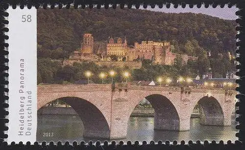 3028 Panorama Vue de la ville Heidelberg, à gauche, **