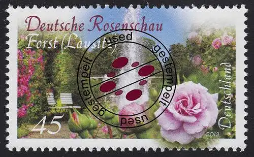 3012 Rosenschau Forst / Lausitz, gestempelt O