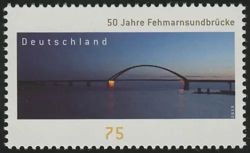 3001 Fehmarnsundbrücke, nassklebend, postfrisch **