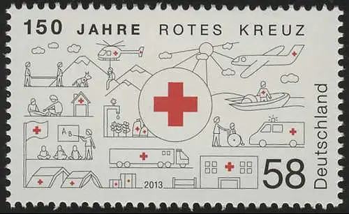 2998 Rotes Kreuz, postfrisch **