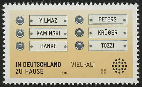 2941 In Deutschland zu Hause: Vielfalt / Klingelschild **