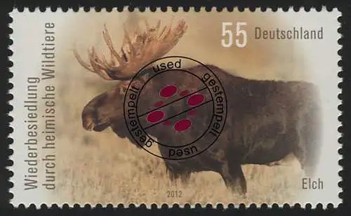 2914 Wildtiere: Elch, gestempelt O
