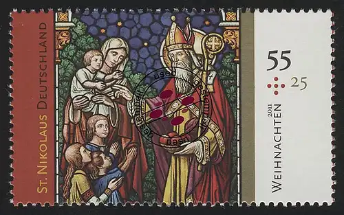 2896 Noël 55 centimes Saint Nicolas O