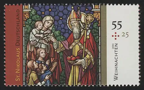 2896 Noël 55 cents Saint Nicolas **