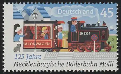 2872 Mecklenburgische Bäderbahn Molly, postfrisch **