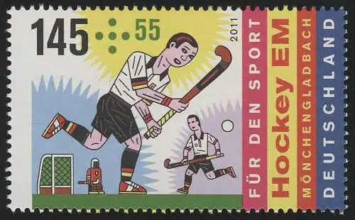 2860 Sporthilfe 145 Cent: Hockeyspieler, postfrisch **