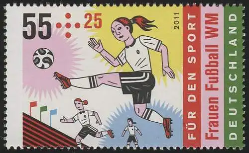 2858 Sporthilfe 55 Cent: Feldspielerinnen, postfrisch **