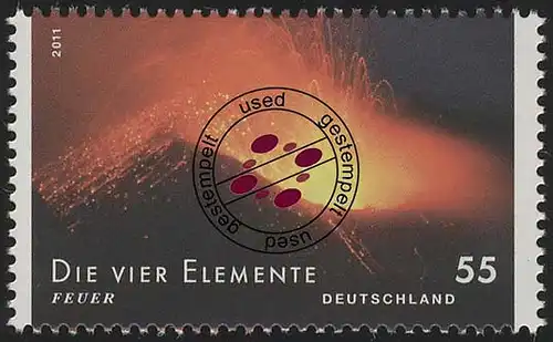 2854 Post - Die vier Elemente: Feuer O gestempelt