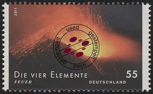 2854 Post - Die vier Elemente: Feuer, gestempelt O