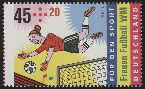 2857 Sporthilfe 45 Cent: Torhüterin, postfrisch **