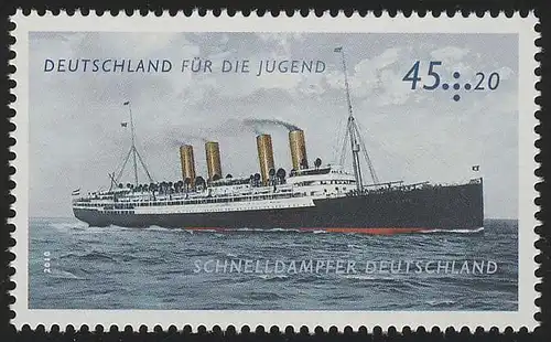 2809 Jugend 45+20 Cent Dampfer Deutschland **