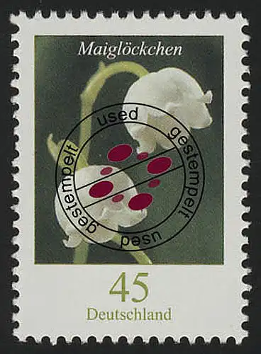 2794 Blume Maiglöckchen 45 Cent, gestempelt O