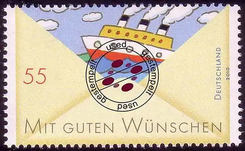 2787 Post Grußmarke - Schiff O