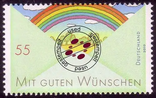 2786 Post Grußmarke - Regenbogen, gestempelt O