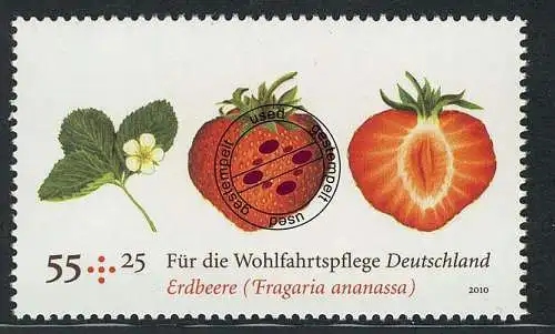 2770 Wofa Obst 55+25 C Erdbeere, gestempelt O