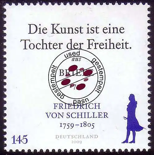 2765 Friedrich von Schiller, gestempelt O