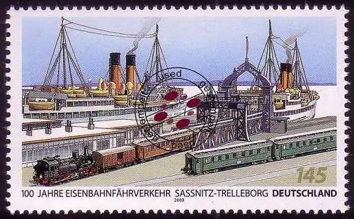 2746 Eisenbahnfährverkehr Saßnitz-Trelleborg, gestempelt O