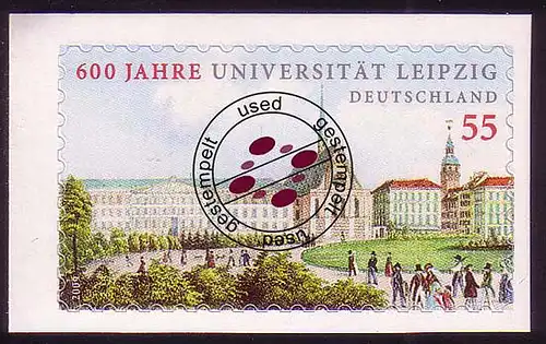 2747 Uni Leipzig SELBSTKLEBEND aus Folienblatt 4, O gestempelt