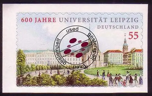 2747 Uni Leipzig SELBSTKLEBEND aus Folienblatt 4, gestempelt O