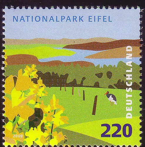 2737 Nationalpark Eifel aus Block 74, postfrisch **