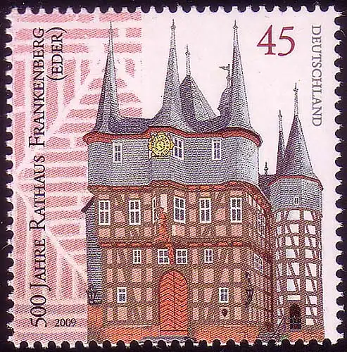 2713 Rathaus Frankenberg/Eder NASSKLEBEND, postfrisch **