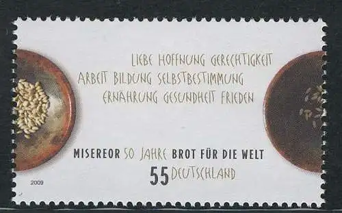 2711 Misereor und Brot für die Welt, postfrisch **