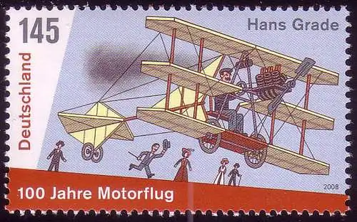 2698 Motorflug Hans Grade, postfrisch **