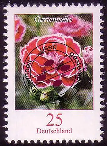 2694 Blume 25 C Gartennelke NASSKLEBEND, gestempelt O