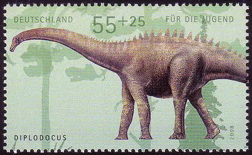 2689 Dinosaurier 55+20 C Diplodocus aus Block 73 **