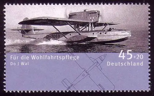 2670 Wofa Luftfahrzeuge 45+20 C Flugboot Dornier, postfrisch **