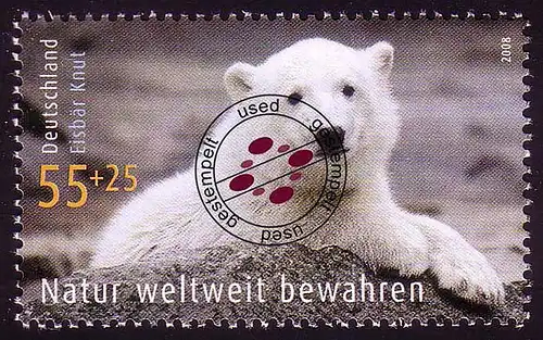 2656 Umweltschutz 55+25 C Eisbär Knut O