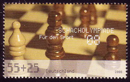 2651 Sporthilfe 55+25 C Schachfiguren **