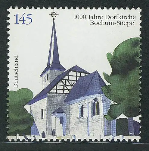 2646 Dorfkirche von Bochum-Stiepel, postfrisch **