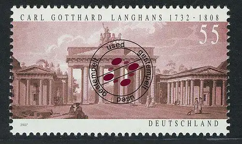 2634 Carl Gotthard Langhans O gestempelt