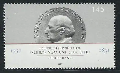 2624 Karl Freiherr vom und zum Stein, postfrisch **