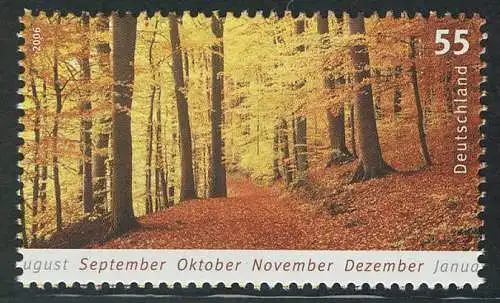 2564 Post Herbst NASSKLEBEND, postfrisch **