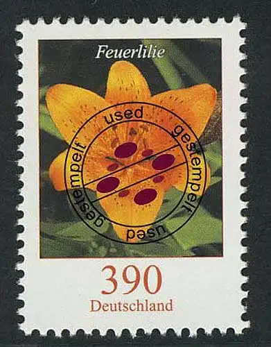 2534 Blumen 390 C Feuerlilie, gestempelt O