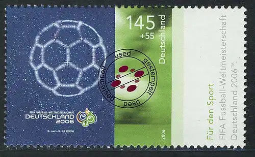 2521 Sporthilfe 145+55 C Fußball-WM WM-Plakat aus Zehnerbogen, O