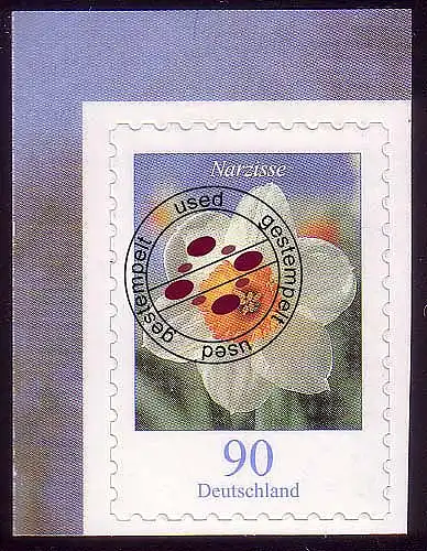 2515I Blumen 90 C SELBSTKLEBEND (aus MH 61), O gestempelt